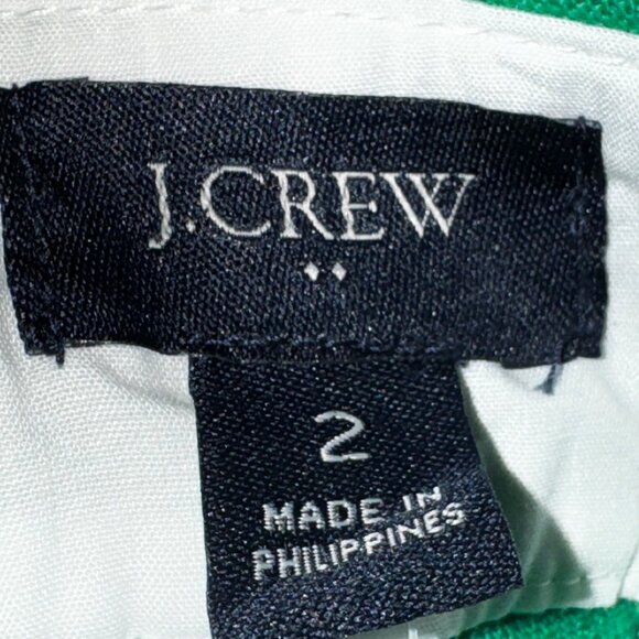 New with tags! J. CREW Linen Cotton Scalloped Flat Front Shorts in Green… - Picture 4 of 9